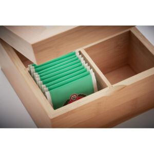 Bambusova škatla za shranjevanje čajnih vrečk