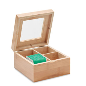 Bambusova škatla za shranjevanje čajnih vrečk
